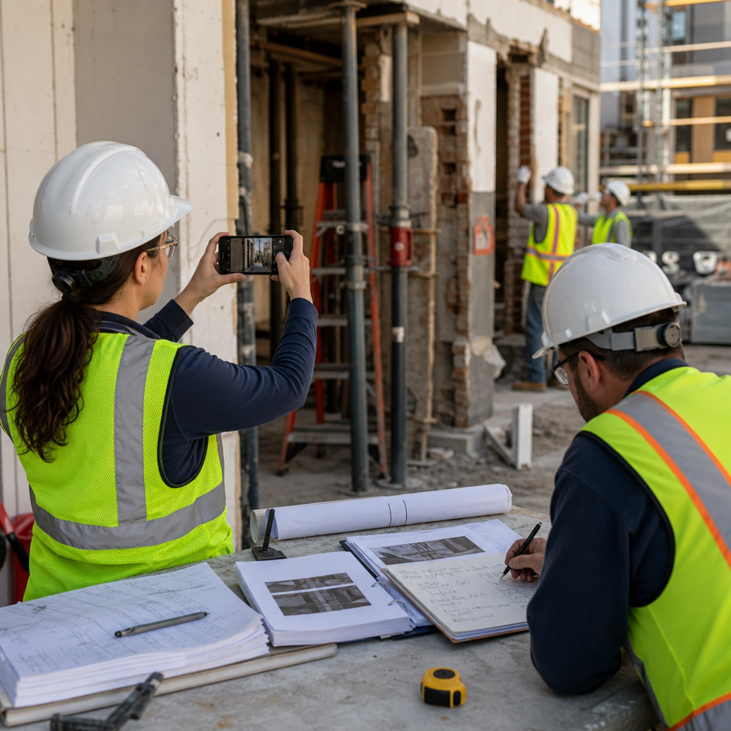 Field team documenting Ram Pro Construction: Filio Case Study with Filio-style visual records