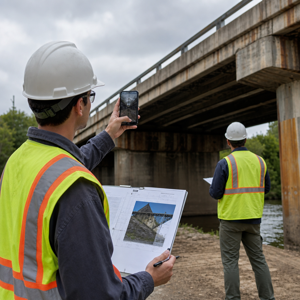 Field team documenting Matrix Engineering Group Case Study | Filio Visual Inspection Reporting with Filio-style visual records