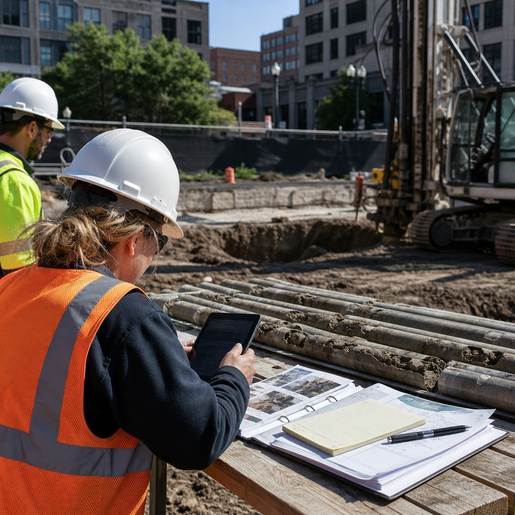 Field team documenting ANS Geo Case Study: How Filio Streamlined Geotechnical Photo Documentation with Filio-style visual records